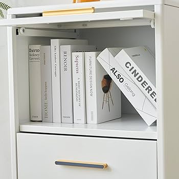 ホワイト木製本棚 ホワイトシェルフ　　引き出し付き ホワイト木製本棚 ホワイトシェルフ 引き出し付き 楽天市場